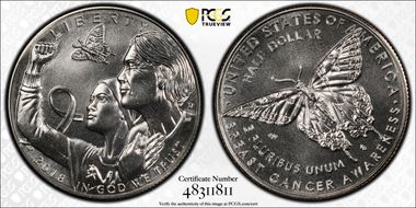 2018-D 50C Breast Cancer Awareness MS69