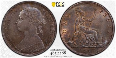 1887 1D S-3954 MS62BN