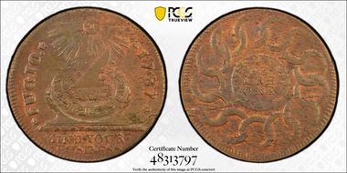 1787 Fugio 1C Newman 9-P MS63RB