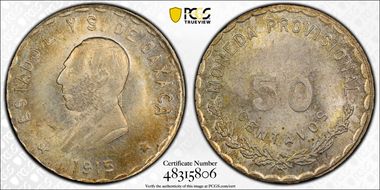 1915 50C KM-736 GB-337 MS65