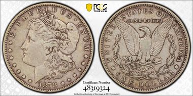 1878 7TF $1 Reverse of 1879 VF30