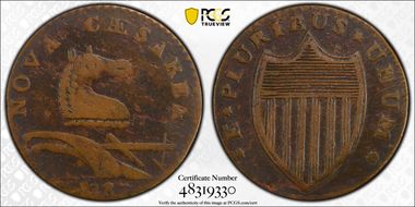 1787 NJ 1/2P Wide Ears Below Gap Maris 32-T VF30BN