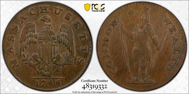 1788 Cent Massachusetts, Ryder 15-M XF40BN