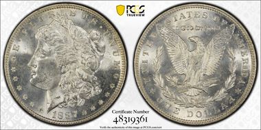1887 $1 MS65
