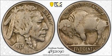 1937-D 5C 3 Legs F15