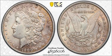 1900-O $1 AU58