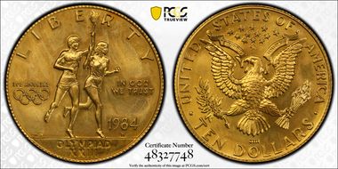 1984-W $10 Olympic MS68