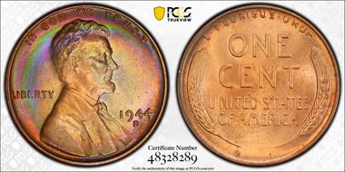 1944-D 1C MS65RB