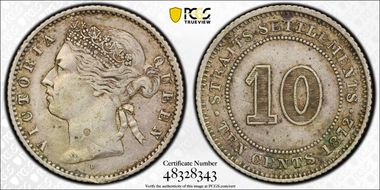 1872-H 10C XF45