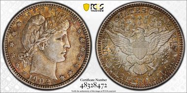 1902 25C AU58