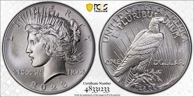 2023 $1 Peace Dollar MS70