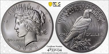 2023 $1 Peace Dollar MS70
