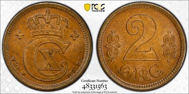 1914 VBP GJ 2 Øre MS66BN