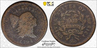 1795 1/2C Lettered Edge N1BN