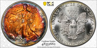 1988 $1 Silver Eagle MS68