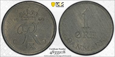 1960 CS Øre KM-839.2 Zinc MS63