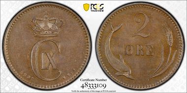 1897 VBP 2 Øre MS63BN