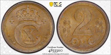 1916 VBP; GJ 2 Øre MS64BN