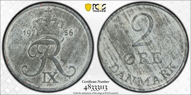 1956 C; S 2 Øre MS63