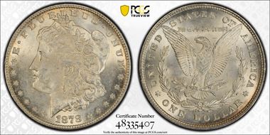 1878 8TF $1 VAM 7, Tripled E MS62
