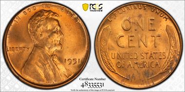 1951 1C MS64RD