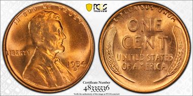 1954-D 1C MS64RD