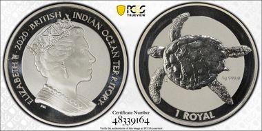2020-PM 1 Royal Sea Turtle Ag P Privy MS69