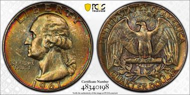 1961 25C Type B Reverse, FS-901 MS66