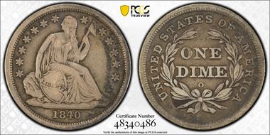 1840-O 10C No Drapery VF20