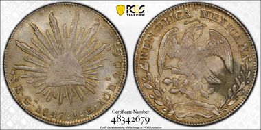 1847-Ga JG 8 R Ga29 AU58