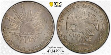 1863/4-Ga JG 8 R Ga45 AU58