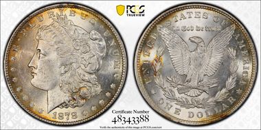 1878 7TF $1 Reverse of 1879 MS62