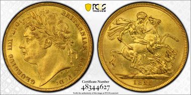 1825 Sov S-3800 Laureate Head MS63