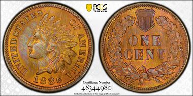 1886 1C Type 1 MS64RB