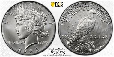 2023 $1 Peace Dollar MS70