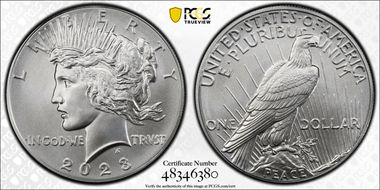 2023 $1 Peace Dollar MS70