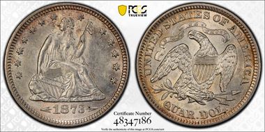 1873 25C Arrows AU58