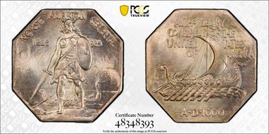 1925 AR Medal Norse American, Thick MS66