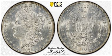 1878 7/8TF $1 VAM 33, Doubled Legs MS62