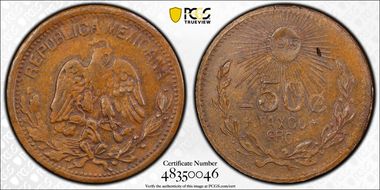 1915 50C Taxco KM-670 AU58BN