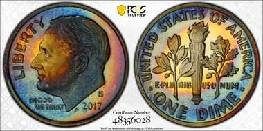 2017-S 10C Silver PR67DCAM