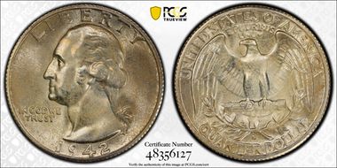 1942-S 25C MS66