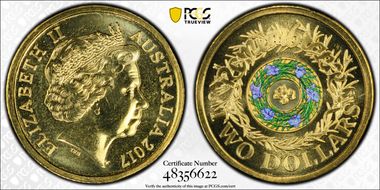 2017-C $2 Remembrance Day Colorized MS68