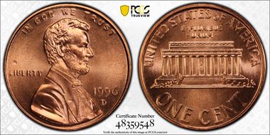 1996-D 1C MS66RD