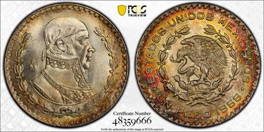 1966-Mo Peso KM-459 MS66