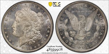 1878 8TF $1 MS62