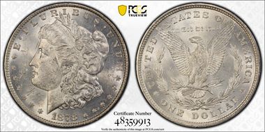 1878 8TF $1 MS62