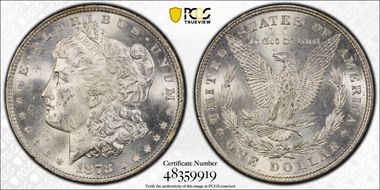 1878 8TF $1 MS63