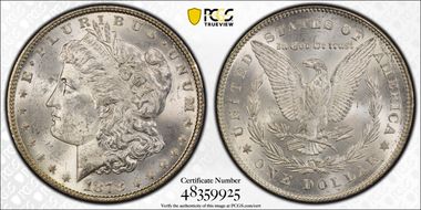 1878 7TF $1 Reverse of 1878 MS62