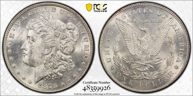 1878 7TF $1 Reverse of 1878 MS62